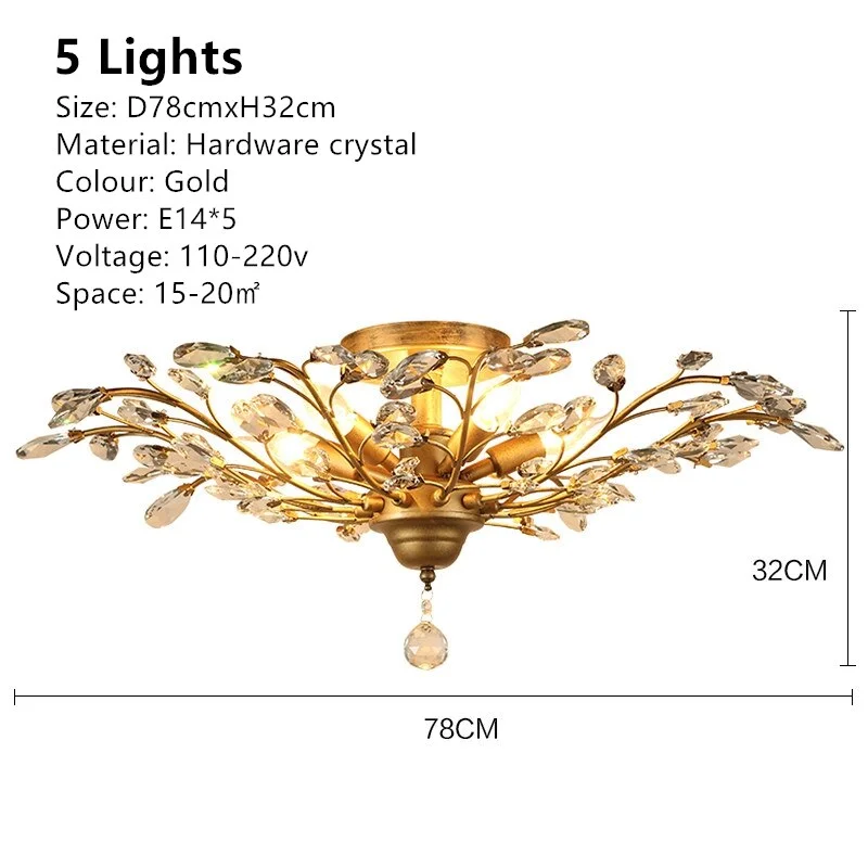 Modern Led Crystal Chandelier Lighting Lustre Gold Living Room Ceiling Chandeliers Lamparas Hanglamp Suspension Luminaire Lustre