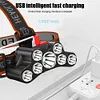 7LED Flashlight USB Rechargeable 4 Modes Outdoor Camping Cycling Head Light