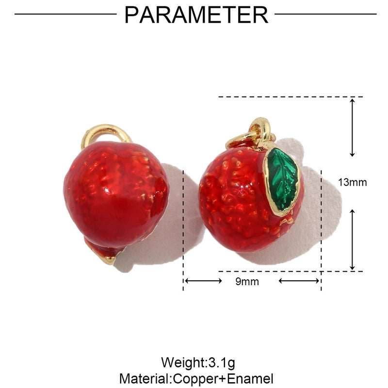 3 PCS/Package 13*16mm 15*9mm 8 * 17mm Copper Cherry Fruit Banana Pendant Jewelry Accessories
