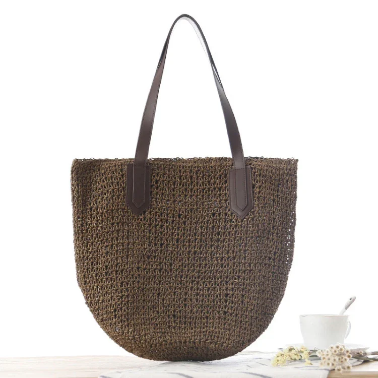 Women's Shoulder Woven Beach Casual Tote Bags