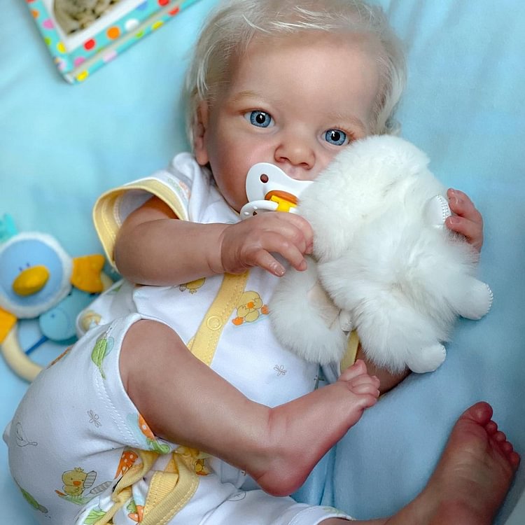 22" Reborn Baby Wren Touch Real Art Toddler Reborn Baby Doll with Blonde Hair Best Gifts For Kids 2023 Rebornartdoll® Rebornartdoll®