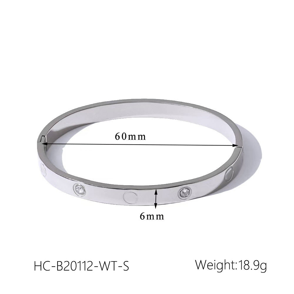 Classic Kajia Couple Titanium Steel Bracelet Fashionable And Versatile Starry Sky Diamond Stainless Steel Ladies Bracelet