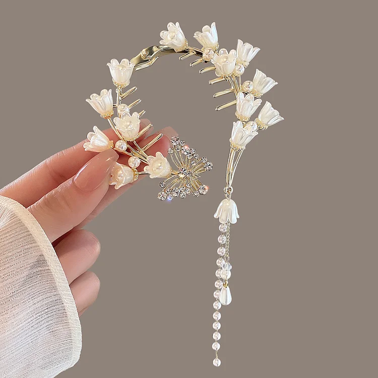 Lily of the Valley Tassel Hair Clip KERENTILA