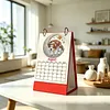 2027 New DIY Diamond Painting Moon Sleep Animal Desk Calendar Set 12-Month Flip Calendar Design Monthly Planner Office Desktop Decor