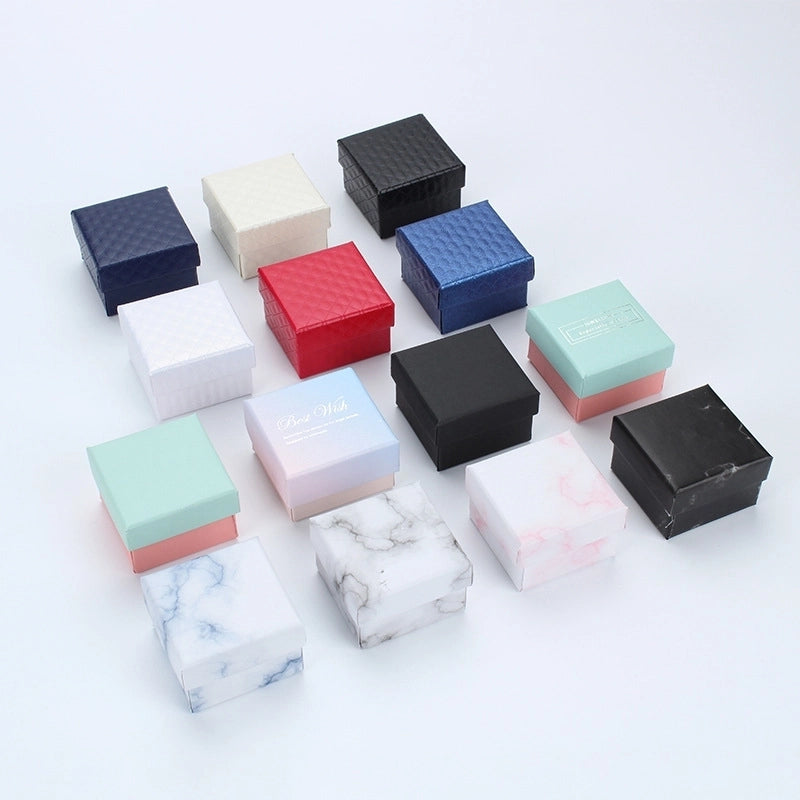 10 Pieces Minimalist Classic Style Solid Color Jewelry Boxes