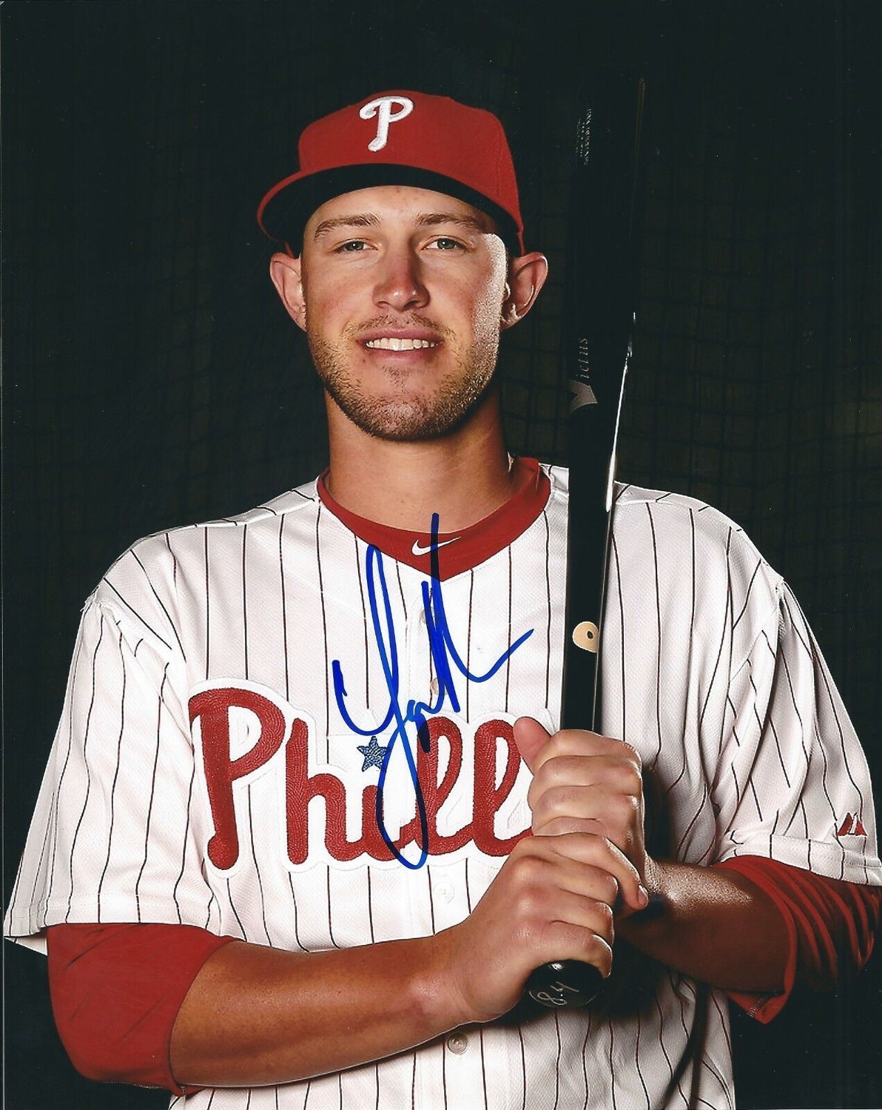 Signed 8x10 LOGAN MOORE Philadelphia Phillies Autographed Photo Poster painting - COA