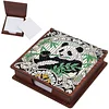 Wooden DIY Panda Diamond Painting Kit Note Box with 160 Papers for Office Desk