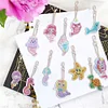 >SALE<Acrylic Diamond Art Keychains Handmade DIY Craft Hanging Ornament (AA1219)