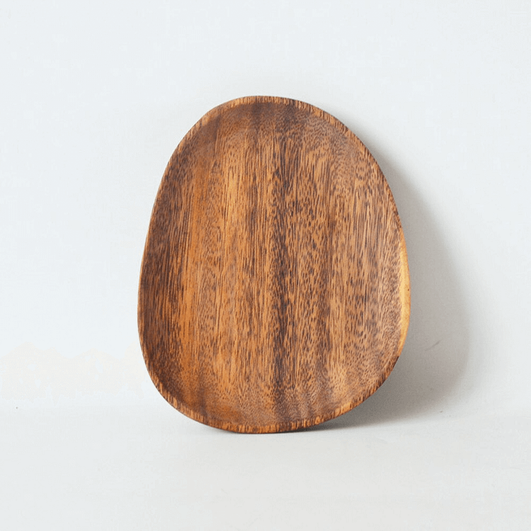 Natural Acacia Wood Tray Set