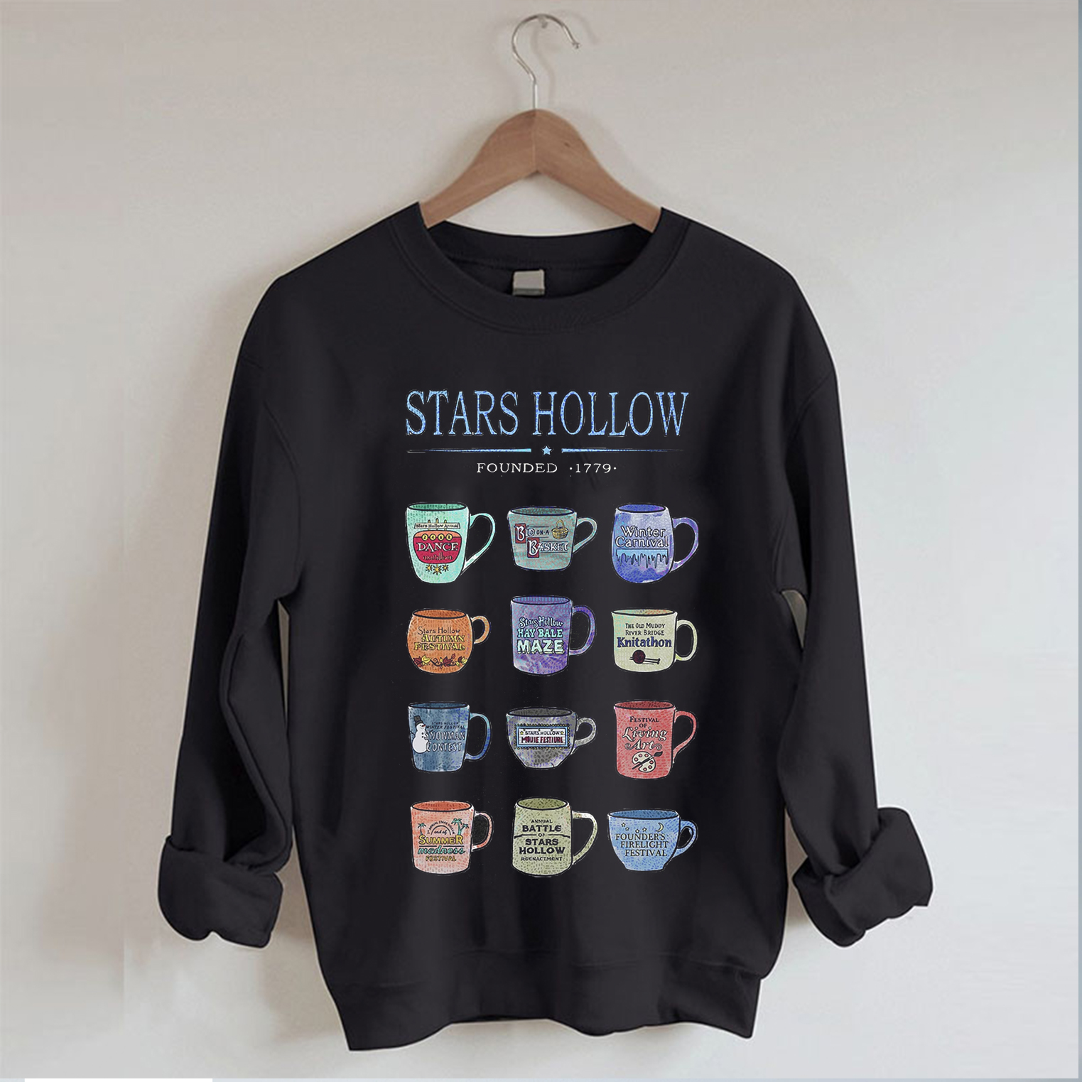 Mugs of Stars Hollow Annual Events Sweatshirt