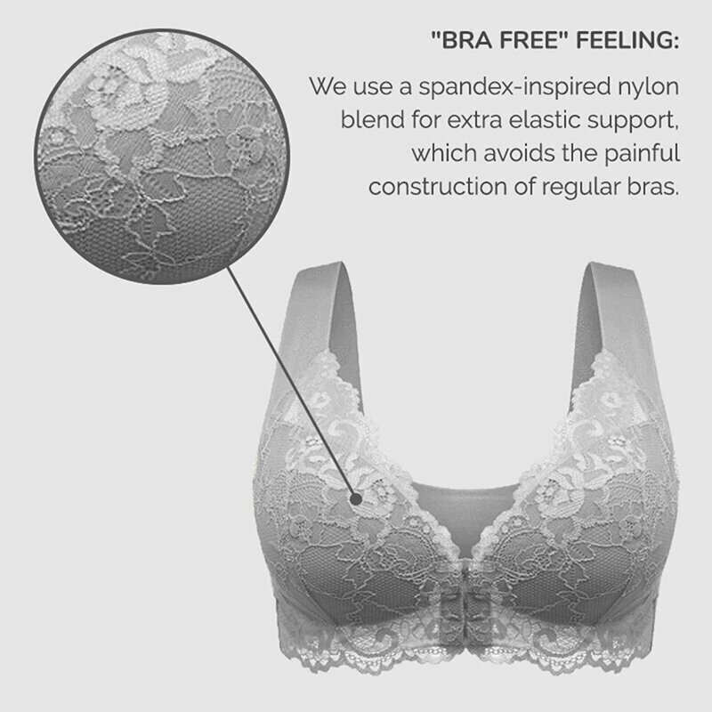 Bra For Older Women Front Closure 5d Shaping Push Up Seamless No Trace ...