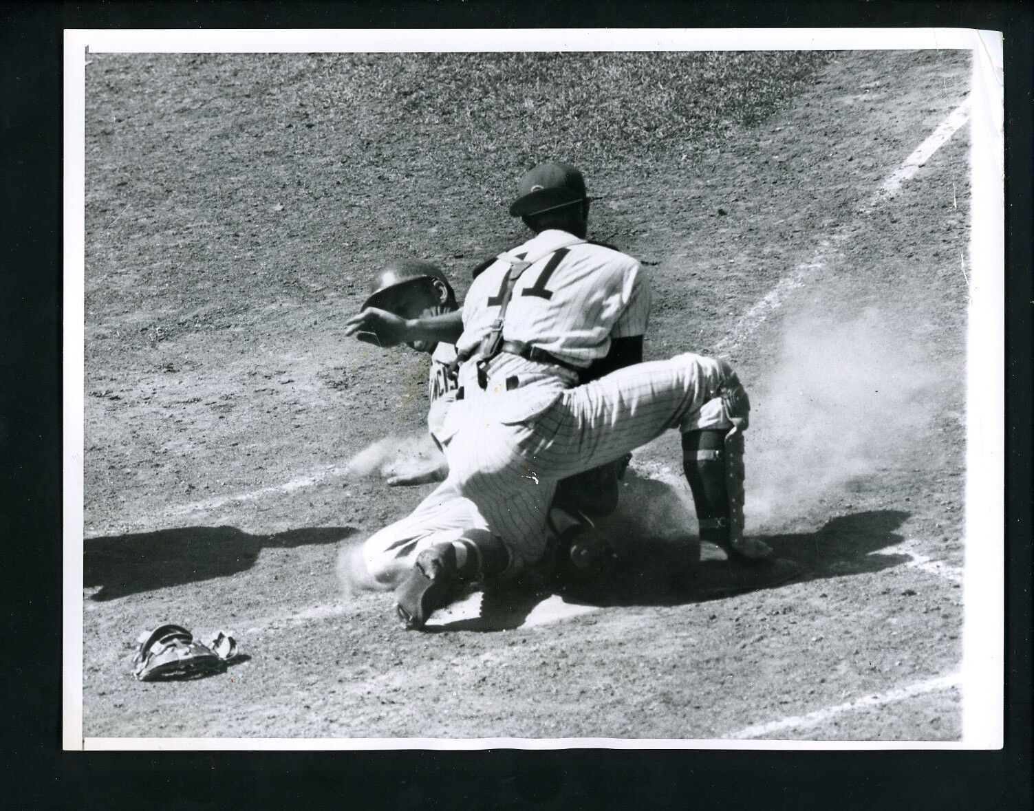 Cal Neeman & Bob Schmidt 1958 Press Photo Poster painting Chicago Cubs San Francisco Giants