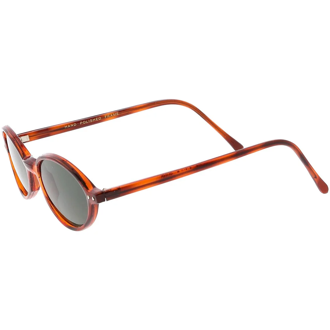 True Vintage Small Oval glasses Horn Rimmed Glass Lens 44mm