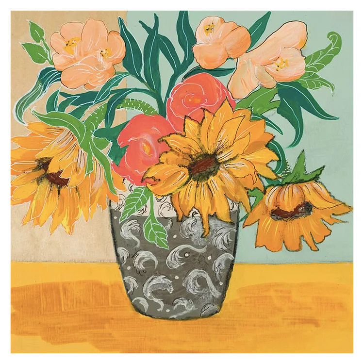 Flowers In A Vase - Paint By Numbers