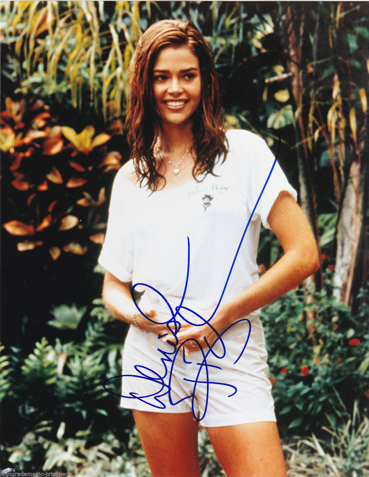 DENISE RICHARDS AUTOGRAPHED SIGNED 8X10 COLOR PRESS Photo Poster painting FROM WILD THINGS