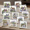 12Pcs Lavender DIY Diamond Painting Greeting Cards for Adult Holiday Gifts
