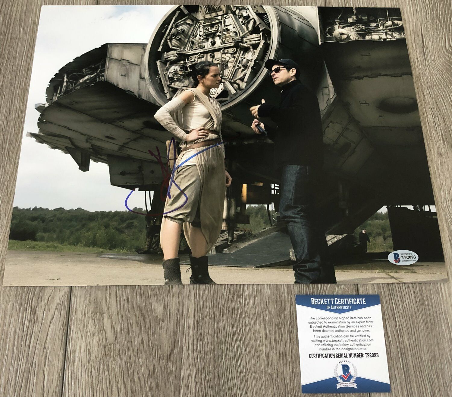 J.J. ABRAMS SIGNED STAR WARS THE FORCE AWAKENS 11x14 Photo Poster painting A w/PROOF BECKETT BAS