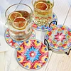 [Upgrade]6pcs/set DIY Diamond Painting Waterproof Case Classic Mandala Coaster Gift Decor Set
