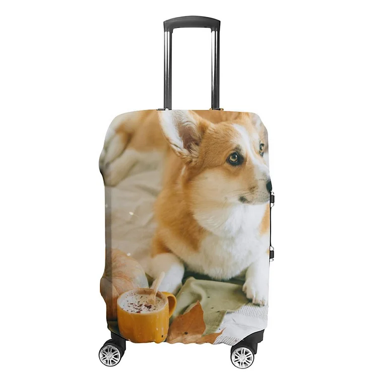 Luggage Case Cover A Lying Cocky Dog  customized, personalized, gift