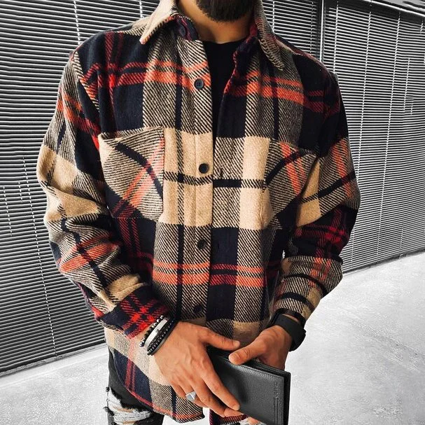 Plaid Texture Jacket-barclient