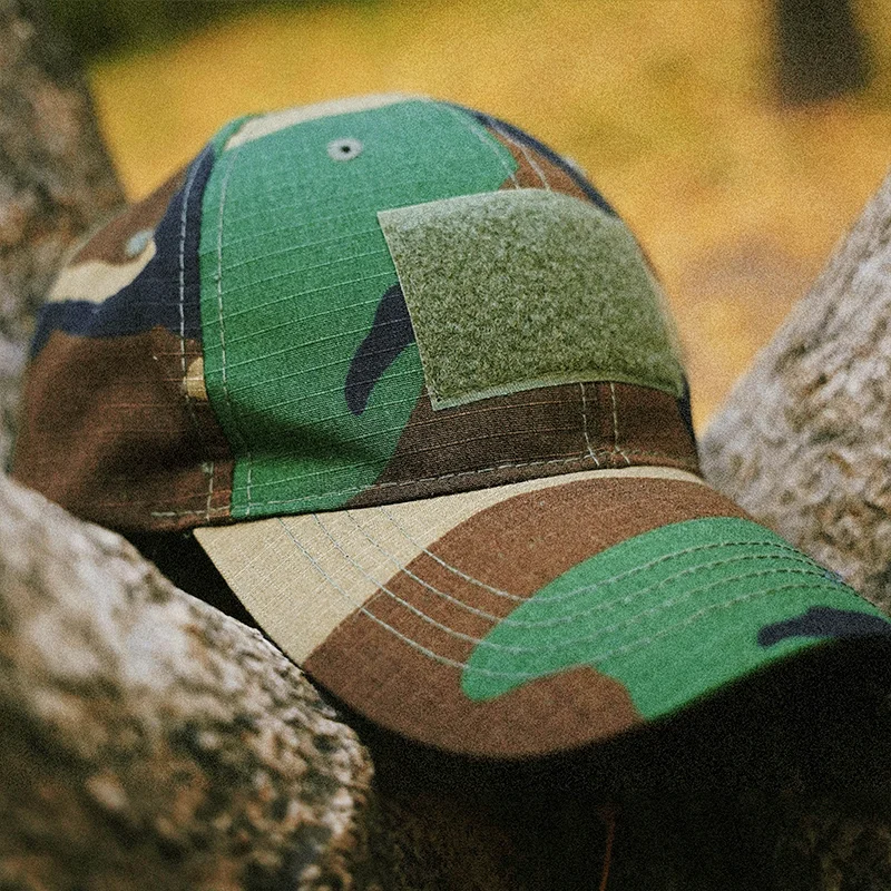 Military Outdoor Velcro Camouflage Short Brim Cap