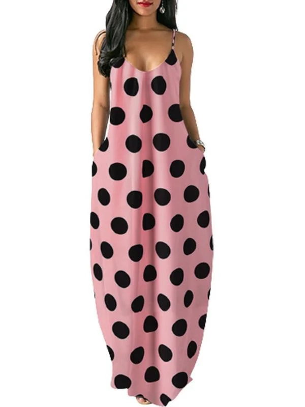 Women Half Sleeve V-neck Solid Color Dress