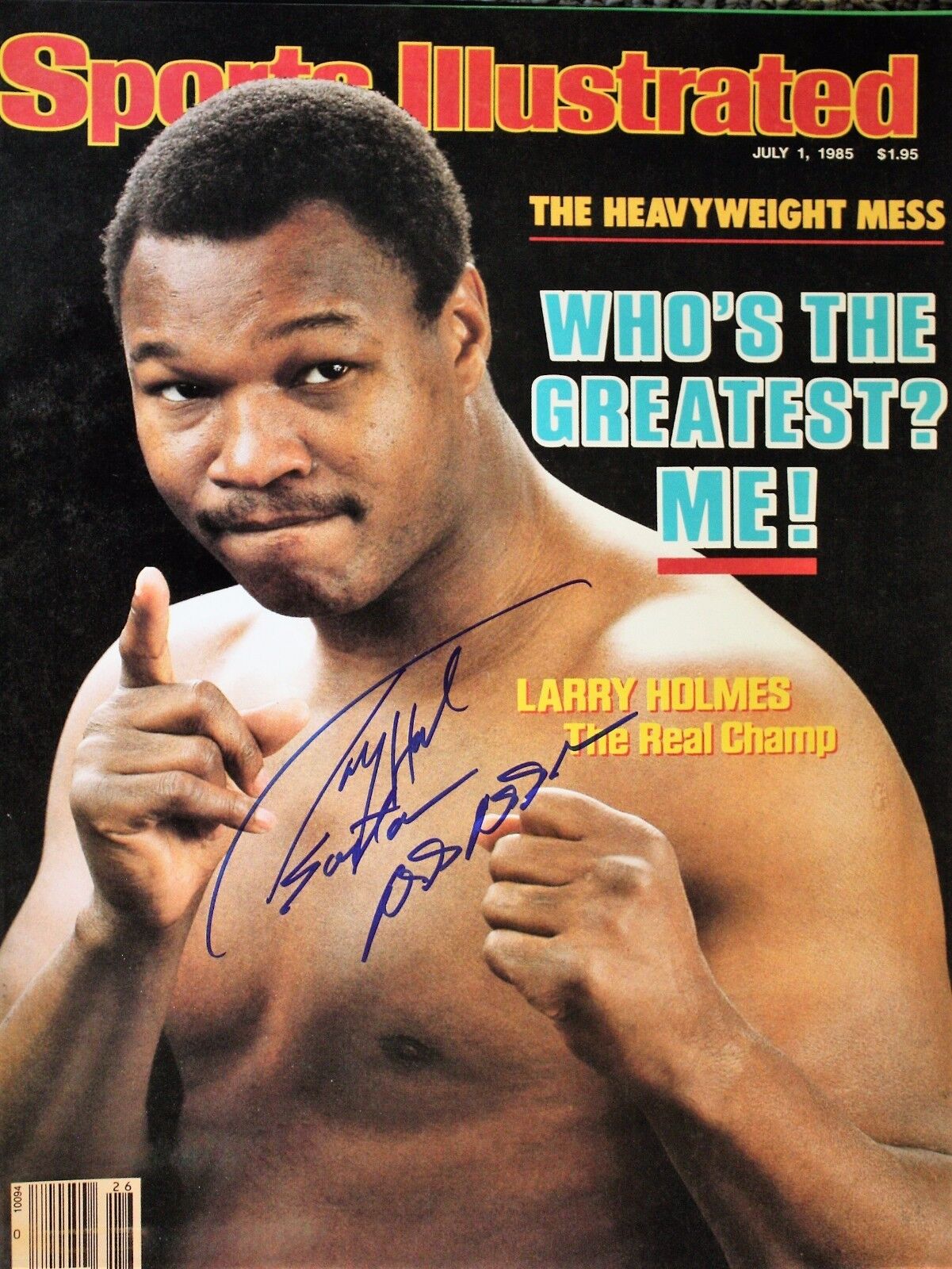 Autographed Larry Holmes Boxing 16x20 Photo Poster painting with COA