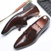 Mens Tassel Dress Loafers Shoes