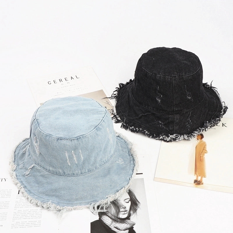 Unisex Fashion Solid Color Wide Eaves Bucket Hat