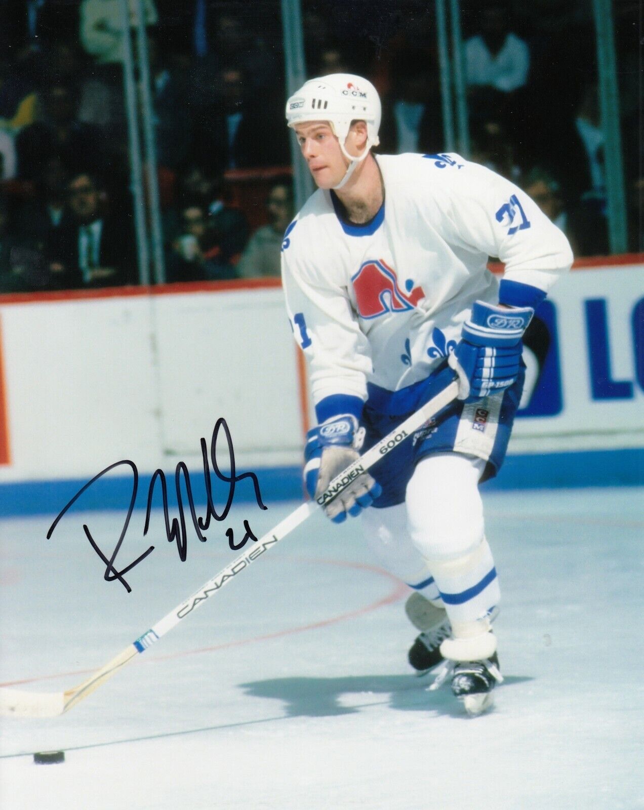 Randy Moeller #1 8x10 Signed Photo Poster painting w/ COA Quebec Nordiques