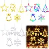 5 Pack Christmas Window Lights Decorations with Suction Cup Battery Powered LED Sucker Lamp Multifunctional Xmas Decorative Lights for Christmas Window Glass Wall Indoor Decorations