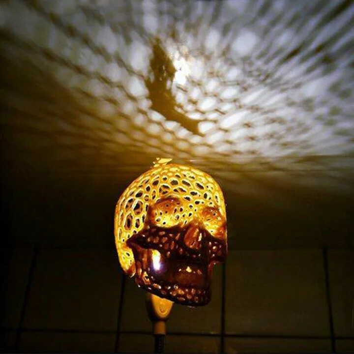 Gold newest skull lamp