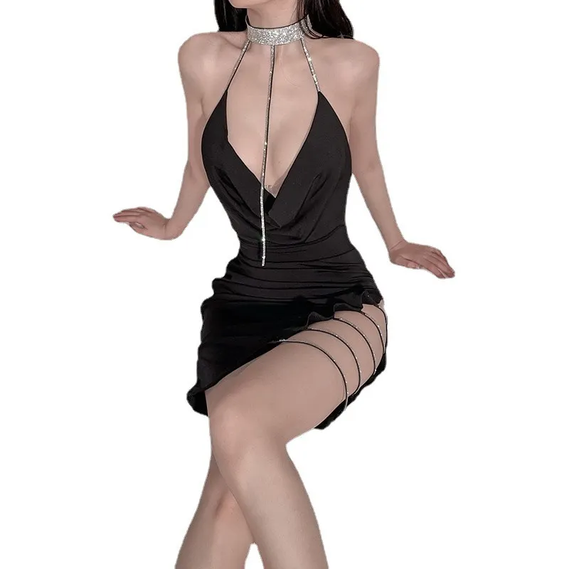 Churchf Sexy Pajamas Female Summer Hot Net Red Night Shop With Pyjamas Qqny Sex Dress Small Breast Bag Tops Super Short Skirt