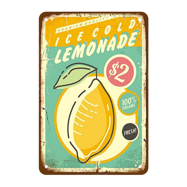 Lemon - Vintage Tin Signs - 7.9x11.8 & 11.8x15.7inch