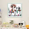 (Stamped/Counted) Sewing Machine Girl-11CT Cross Stitch 40*40cm/15.75*15.75in