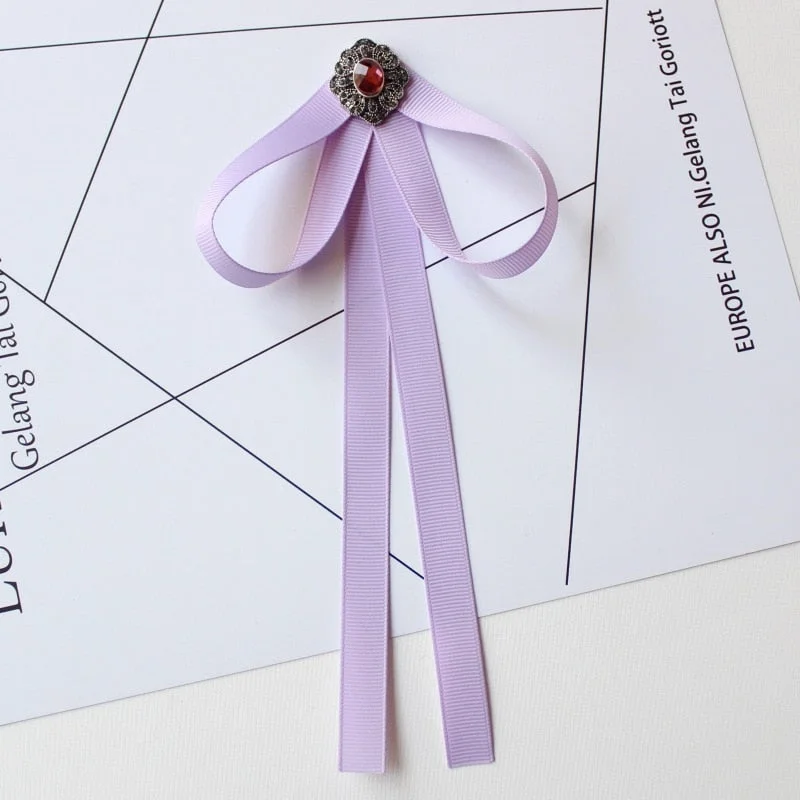 Hand-made Bow Tie Ladies Unisex Banking Stewardess Student Performs Career Korean White Shirt Black Bowtie Classic Trendy Gifts