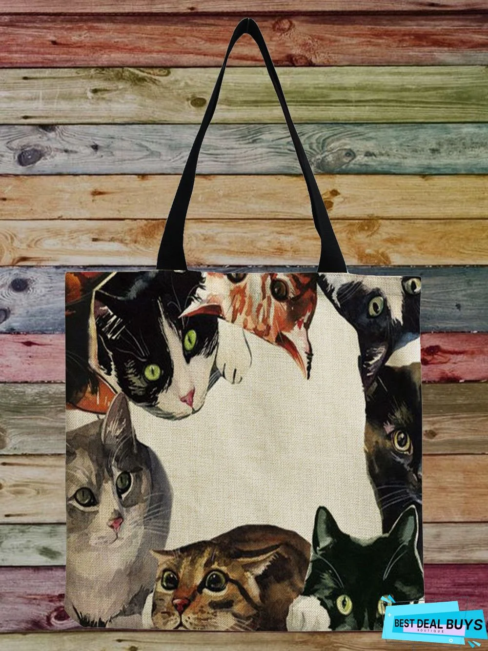 Cat Print Tote Bag Canvas Tote