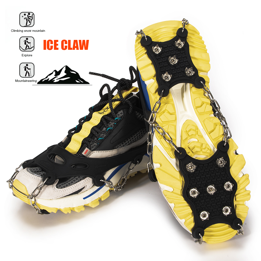 

1 Pair 12 Teeth Snow Ice Claws Non-Slip Shoes Crampons Covers Ice Gripper, 501 Original