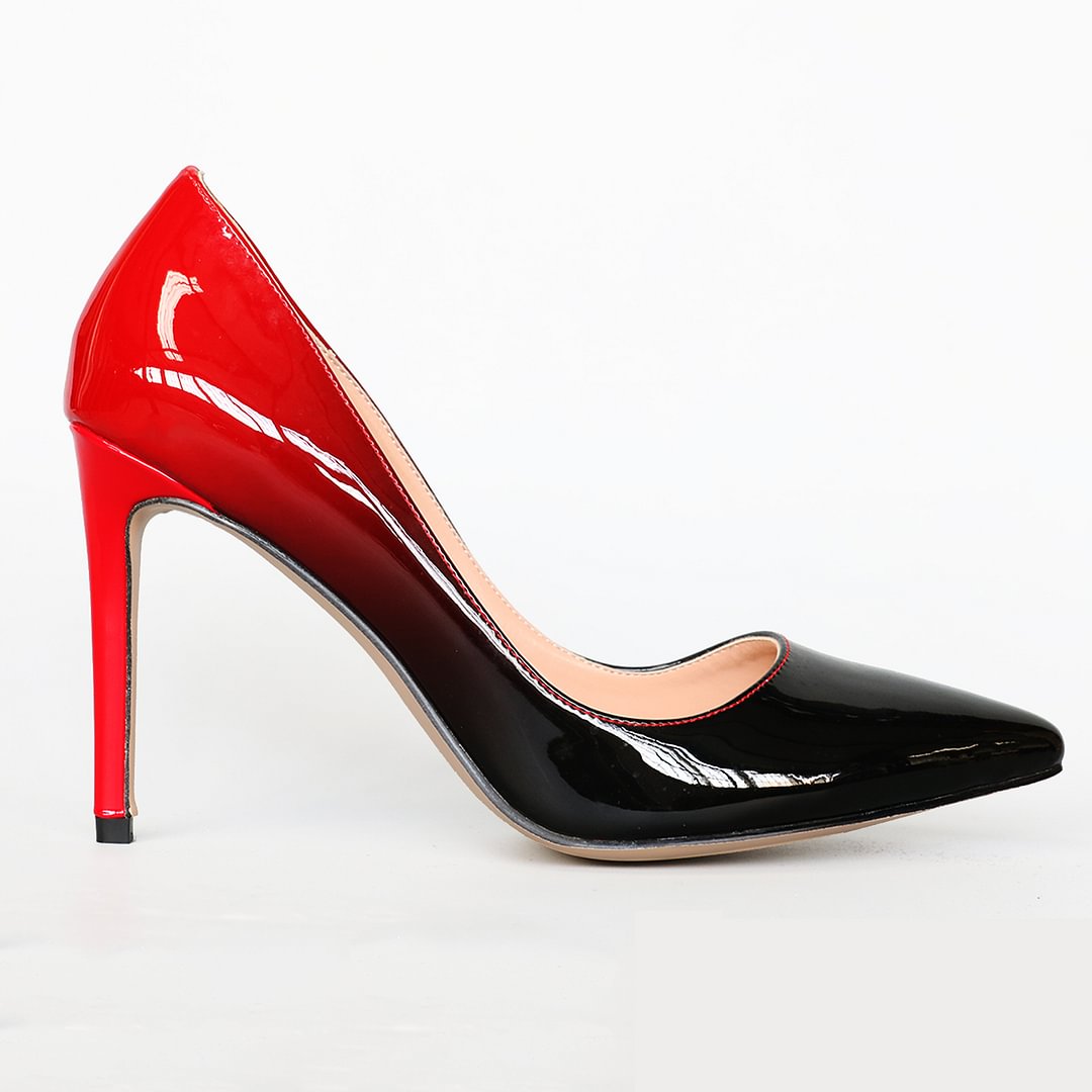 3.94" Gradient Color Heels Party Daily Pumps-vocosishoes