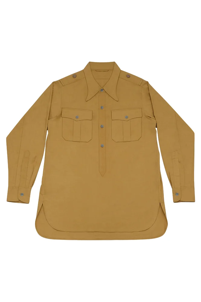   DAK Tropical Afrikakorps Sand Long Sleeve Pullover Shirt German-Uniform