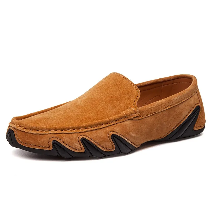 2021 Men Loafers Soft Moccasins High Quality Spring Autumn Genuine Leather Shoes Men Warm Flats casual Driving Shoes