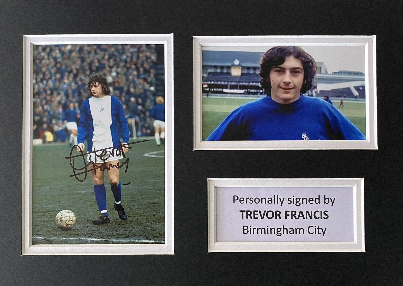 Trevor Francis Genuine Signed Birmingham City Photo Poster painting In A4 Mount Display