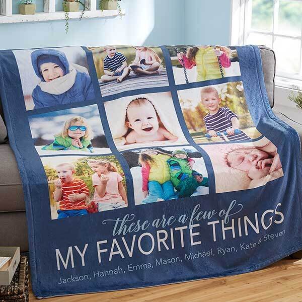 Multiple 9 Photos Custom Blanket For Baby Fleece Blanket 100 150cm Gift For Family Friends