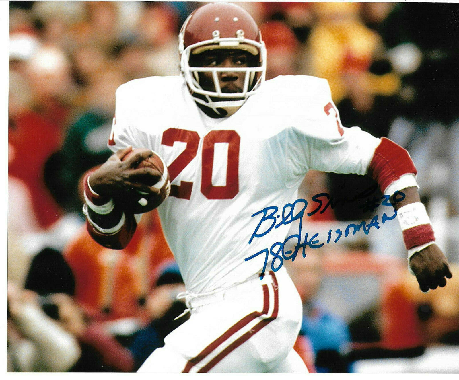 Billy Sims Authentic Signed 8x10 Football Photo Poster painting Autographed,1978 Heisman