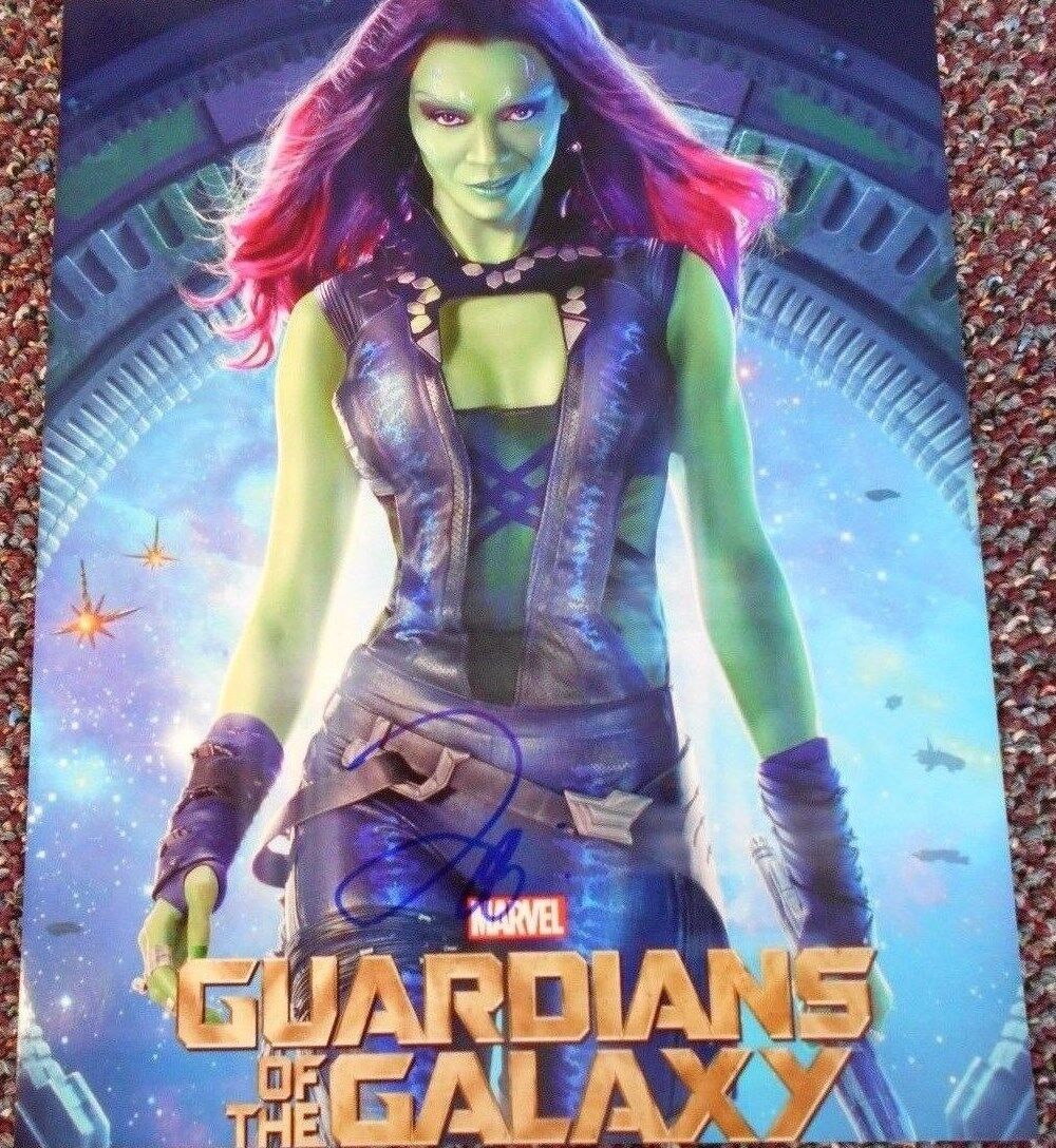 ZOE SALDANA ** SUPER GALACTIC Photo Poster painting OF ZOE AUTOGRAPHED 8X10 W/COA