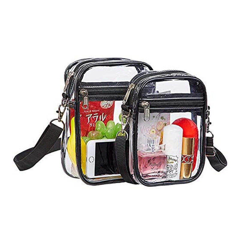 Women's Small PVC Color Block Vintage Style Classic Style Square Zipper Messenger Bag4