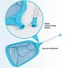Pool Cleaning Nets Pole Leaf Skimmer Net With Short Pole Swimming Pool Cleaning Net Lightweight Deep-Water Pools Leaf Nets for Fine Debris in Inground/Above Ground