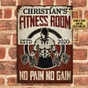 Customizable Gym Fitness Room Customized Classic Metal Signs