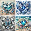 Blue Heart- Round AB Drills Diamond Painting(35x35cm)