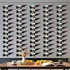 [US Local Warehouse] 5 Pack 12 Bottle Wine Rack Wall Mounted for 60 Bottles DIY Detachable Wine Holder Metal Storage Rack for Kitchen Dining Room Bar